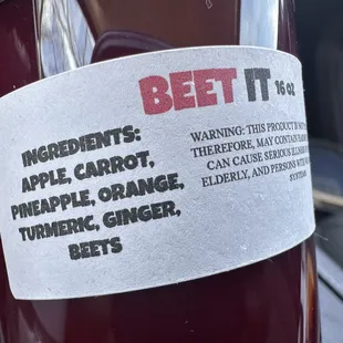 Beet It Pressed Juices