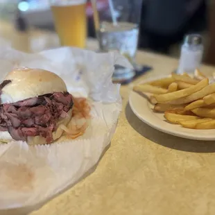 Pit beef and fries