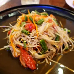 a plate of food on a table