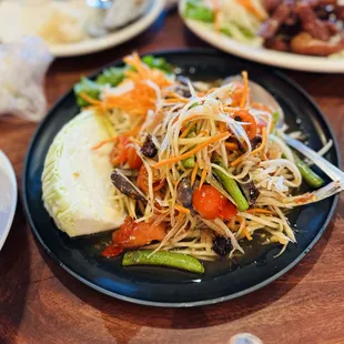 a plate of food on a table