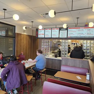 people eating at a restaurant
