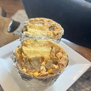 Chicken Tinga Breakfast Burrito