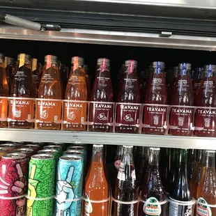 a variety of beverages