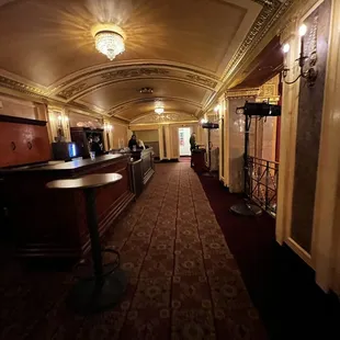 the lobby of the building