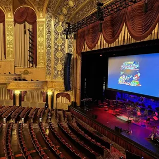 the stage and auditorium