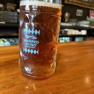 1 liter stein. Nice treat after cutting grass