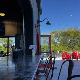Patio and inside from the bar