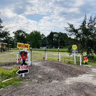 Entrance to the field from parking lot