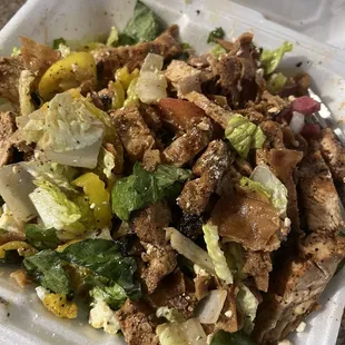 Chicken shawarma salad