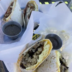 Breakfast burritos - soooo yummy!