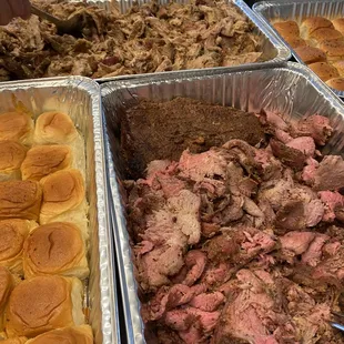 trip tip, rolls and pulled pork - YUM!