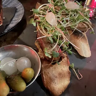 Beef Tongue Bruschetta