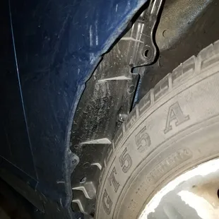 passenger side front after part fell off.