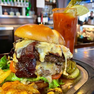 Sweet Fire Burger + Bloody Mary