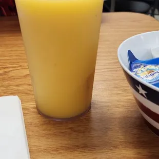 Big glass of orange juice