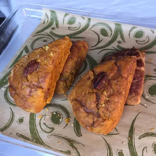 two pastries on a tray