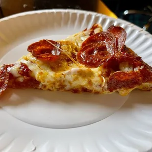 Slice from my pepperoni melt.