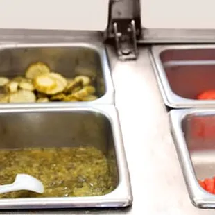 a variety of salads