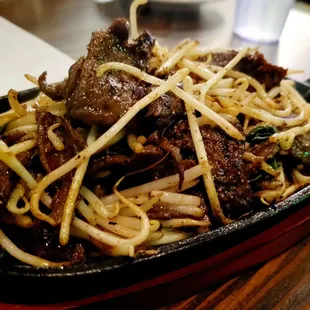 Beef shortribs arrive sizzling hot