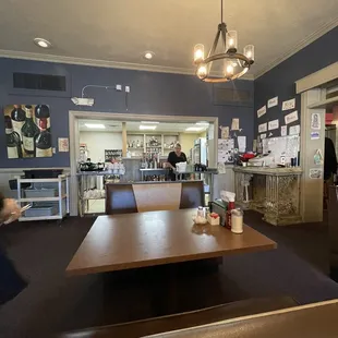 a view of the dining area
