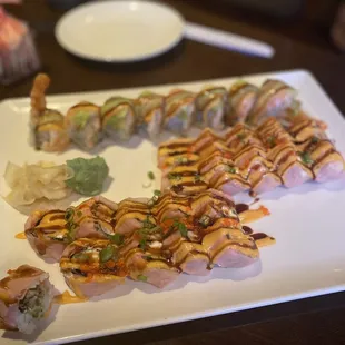 a plate of sushi