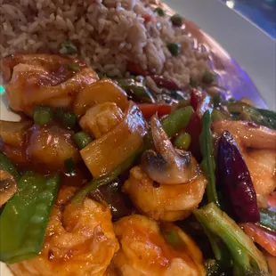 68. Szechuan Shrimp with fried rice