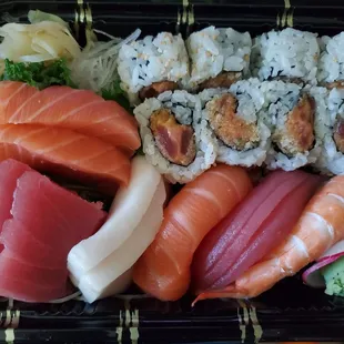 Sashimi and sushi combo
