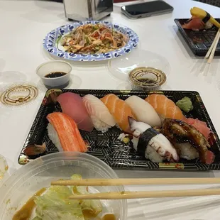 Sushi and Avocado, Cucumber Salad