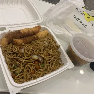 Oyako (Chricken) Teriyaki Noodle and Spicy Miso Spicy Seafood Soup