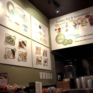 interior, sushi and sashimi