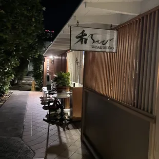outside