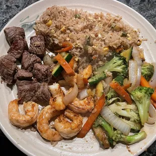 Steak and shrimp combo