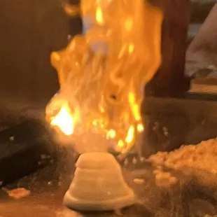 Flaming onion