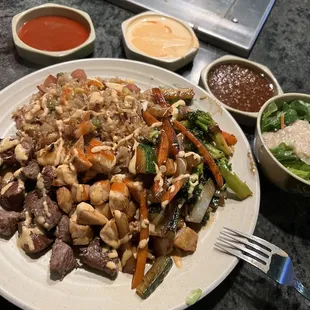 a plate of food on a table