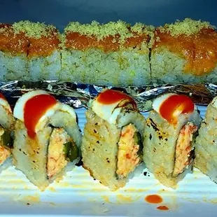 Great White Shark and Super Mario Rolls. Suggested by my friends to so  I ordered both.