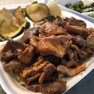 Chicken and Beef Japanese dinner combo!