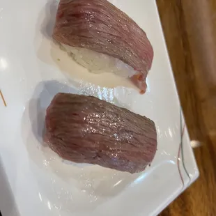 A5 Wagyu seared nigiri
