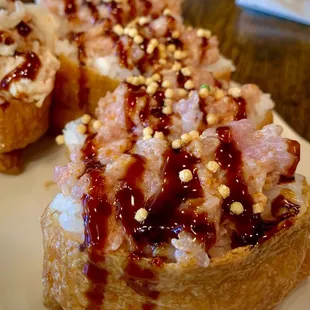 2 orders of the Spicy Ahi Bomb.