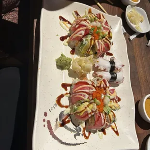 Abby roll and octopus nigiri