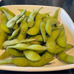 Edamame~ It was served warm, both plentiful and healthy!