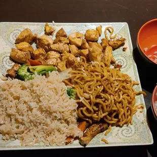 Chicken Teriyaki with 2 soups instead of salad