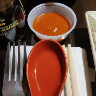 They charge 75 cents for a 2oz pour of yum yum sauce
