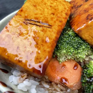 tofu, broccoli and rice