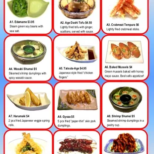 The Appetizer Menu 2019