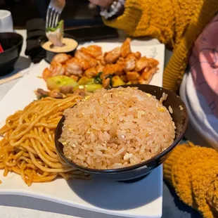 Shrimp and chicken hibachi