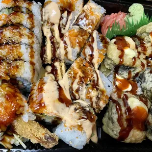 Rock &apos;N Roll (left) Mexican Roll (middle) Dynamite Roll (right)