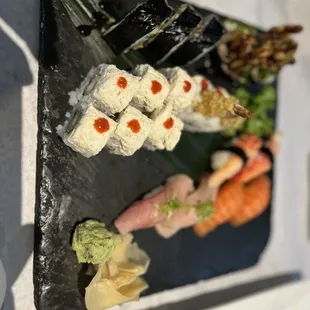 a variety of sushi