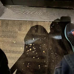 Rice under the seats when we came in