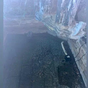 Foul smelling old fountain