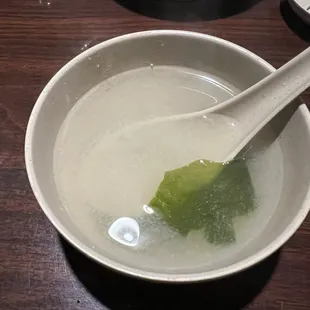 Miso soup - very watery and clear